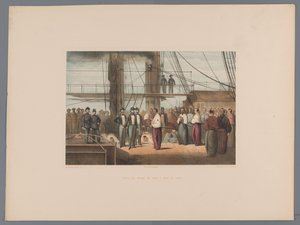 Besøk av prinsen av Fisen ombord på hjuldamperen Zr.Ms Gedeh Visite du prince de Fisen a bord du Gedeh (tittel på objekt) Souvenir du Japon vues d