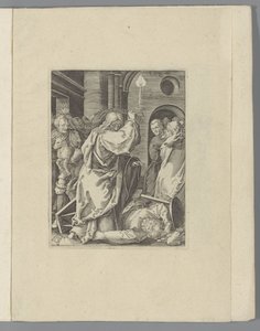 Kristus driver pengevekslerne ut av templet The Little Passion (serietittel) Passio Christi Ab Alberto Durer Nurenburgensi Effigiata (serietittel) av Anonymous