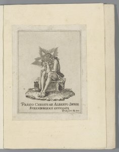 Kristus på den kalde steinen The Little Passion (serietittel) Passio Christi Ab Alberto Durer Nurenburgensi Effigiata (serietittel på objekt) av Anonymous