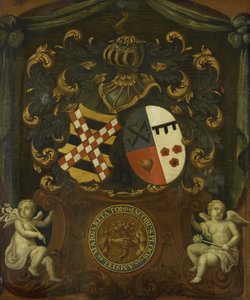 Alliansens våpen til Jacob Ploos van Amstel og Margareta Tol, 1683 av Anonymous