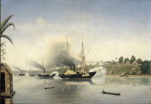 Beskytningen av Sultanen av Djambis Kraton av regjeringens marineskip 