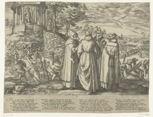 Gjessene jager revene, ca. 1572 av Anonymous