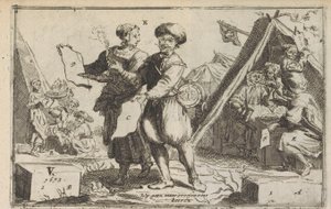 De modige bataverne, 1673 De modige Bataviers / Le vaillans Bataviers (tittel på objekt) av Anonymous