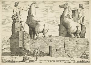 Dioscuren, van achteren sett Mirror of Roman Magnificence (serietittel) av Anonymous