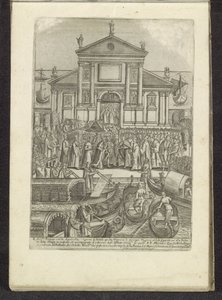 Doge en Serenissima Signoria voor de kirke av San Giorgio Maggiore i Venetië Scènes uit het Venetiaanse leven (serietittel) Habiti d