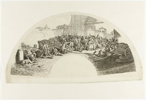 De spanske patriotene Luis Daoiz og Pedro Velarde y Santillán døde mens de forsvarte Madrid mot franske tropper i Parque de Artilleria 2. mai 1808 Dia Dos de Mayo de 1808. Og Madrid av Anonymous
