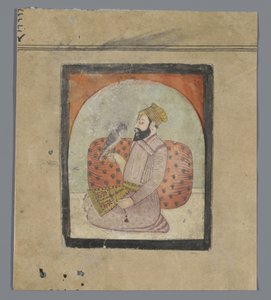 En hinduisk mann med en hauk av Anonymous