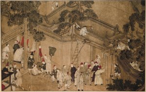 Et tempel med bygningsarbeidere på jobb The Wonders of Mazu (serietittel) av Anonymous
