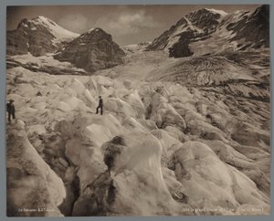 Eigergletscher nordvest for Eiger i Sveits Le grand Glacier de l
