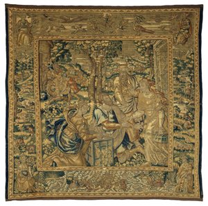 Elieser overrekker gaver til Rebekka The History of Rebekkah and Eliezer (serietittel) av Anonymous