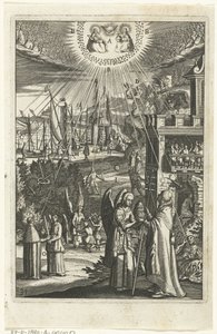 Emblem med et menneske som i alt er klar over Guds allestedsnærvær The Wech of Eternal Life (serietittel) av Anonymous