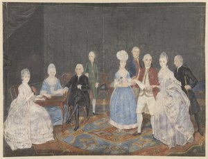 Familiegruppe på ni personer av Anonymous