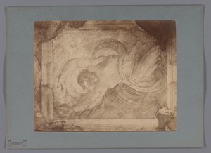 Fotoreproduksjon av fresken The Separation of Dark and Light av Michelangelo i Det sixtinske kapell av Anonymous