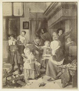 Fotoreproduksjon av maleriet St. Nikolas-festen av Jan Steen av Anonymous