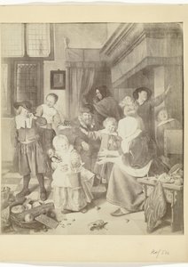Fotoreproduksjon av maleriet St. Nikolas-festen av Jan Steen av Anonymous