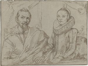 Frans Snijders og kona Margaretha de Vos av Anonymous