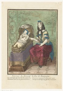 Fransk konge i vugge Berceuse de Monsignor. Le Duc de Bourgogne. (tittel på objekt) av Anonymous