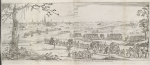 Frederik Hendrik komt Maria de Médici tegemoet, buiten 's-Hertogenbosch, 1638 Som hans monsieur kom prinsen av Orange for å møte dronningen, på innmarsj til Bois le duc (tittel på objekt) Historien om inngangen til dronningen, mor til kongen svært kris av Anonymous