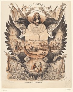 Minneplakett for å feire 200 år med lettelsen av Groningen 1672-1872 av Anonymous