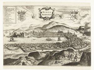 Utsikt over Bergen (Norge), 1665 Berga Norge (tittel på objekt) av Anonymous