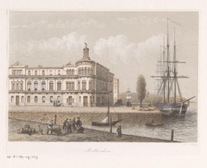 Utsikt over Royal Dutch Yachtclub i Rotterdam av Anonymous