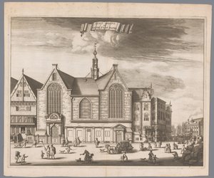 Utsikt over St. Olofs kapell (Oudezijds kapell) i Amsterdam Sint Olofs nå Oude Zyds kapell (tittel på objekt) av Anonymous