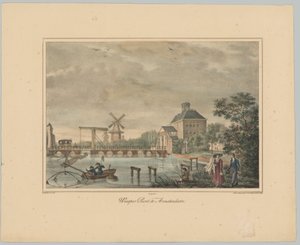 Utsikt over Weesperpoort i Amsterdam Weesper Poort i Amsterdam (tittel på objekt) Ansiktene til de seks hovedportene til byen Amsterdam. 1st Cahier (serietittel) av Anonymous