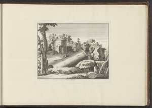 Utsikt over ruinene til M. Curty M. Curty Sepulchrum (tittel på objekt) Palasser og monumenter i Venezia, Livorno, Napoli og Roma (serietittel) av Anonymous