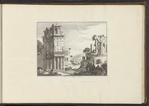 Utsikt over ruinene av Septizonium i Roma Septizonii Severi Sepulchrum à Roma (tittel på objekt) Palasser og monumenter i Venezia, Livorno, Napoli og Roma (serietittel) av Anonymous