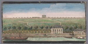 Utsikt over Chateau de Belle-Vue i Meudon Autre vüe du Chateau de Belle-Vüe (...) (tittel på objekt) av Anonymous