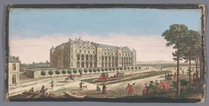 Utsikt over Château de Madrid i Paris Vüe du Chateau Royal de Madrid (tittel på objekt) av Anonymous