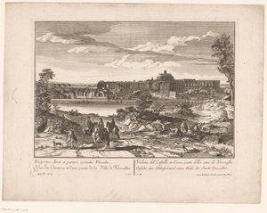 Utsikt over slottet i Versailles og en del av byen Prospectus Arcis et partem civitatis Versailles / Utsikt over slottet og en del av byen Versailles / Utsikt over slottet og en del av byen Versailles / Utsikt over slottet og av Anonymous