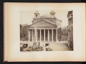 Utsikt over Pantheon i Roma, Italia Pantheon. Roma (tittel på objekt) av Anonymous
