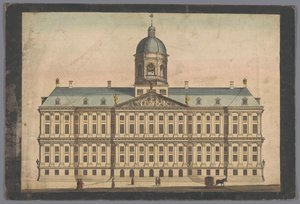 Utsikt over rådhuset i Amsterdam av Anonymous