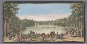 Utsikt over Île Royale i Versailles-hagen L