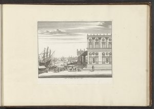 Utsikt over palasset til kardinal Montalto i Napoli Palais du Cardinael Mont Alto a Napoli (tittel på objekt) Palasser og monumenter i Venezia, Livorno, Napoli og Roma (serietittel) av Anonymous