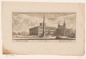 Utsikt over torget på baksiden av St. John Lateran, i Roma S. Giovani in Laterano / Ecclesia St. Ioannis Lateranensis nua er ice (...) / L