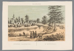 Utsikt over det tidligere Buitengasthuis nær Haarlem Haarlem: Buiten-Gasthuis / L