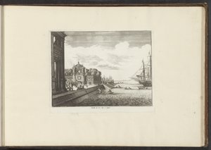 Utsikt over palasshager på kysten i Napoli Jardin du Vise Roy à Napoli (tittel på objekt) Palasser og monumenter i Venezia, Livorno, Napoli og Roma (serietittel) av Anonymous