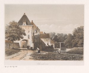 Utsikt over byporten til Schoonhoven Schoonhoven (tittel på objekt) av Anonymous