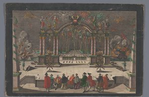 Gezicht op vuurwerk en een triomfboog met een tweekoppige adelaar en de naam van Jozef II, Duits keizer   1384086   no       norwegian Successfully Translated  Original: Driemaster op de rede van een rotsachtige kust Translat: Driemaster op de rede van een av Anonymous