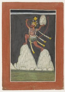 Hanuman hopper på fjelltopper av Anonymous