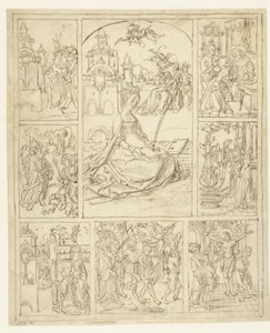 Saint Barbara og scener fra livet hennes av Anonymous