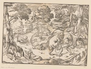 Hercules og Nemean Lion av Anonymous