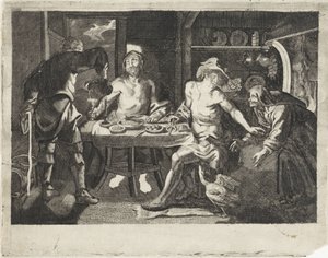 Jupiter og Merkur i huset til Filemon og Baucis av Anonymous