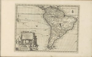 Kart for Sør-Amerika Sør-Amerika, ifølge de nye observasjonene fra herrer fra Royal Academy of Sciences etc. Forsterket igjen (tittel på objekt) Øst- og Vestindia og andre steder (serietittel) av Anonymous