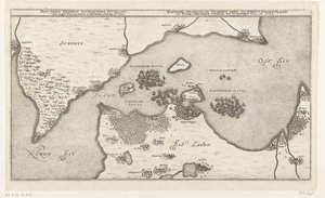 Kart over zeeslag mellom Zweedse og Deense vloten in de Belt, 1644 Det mest nøyaktige kartet over det danske Ørsundstredet med kongen av Sverige, Danmark og Holland klassibg. Ao. 1644 (tittel på objekt) Eigentliche Delineatio des Berumpten passerer Or. Sün av Anonymous