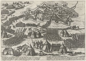 Cambrai beleiret og tatt av Fuentes, 1595 av Anonymous