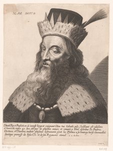 Kong David Il Re David. (tittel på objekt) Portretter av konger (serietittel) av Anonymous