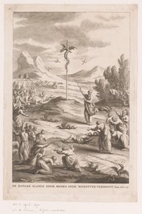 Kobberslang i ørkenen The Copper Serpent av Moses inde Woestyne Increases (tittel på objekt) av Anonymous
